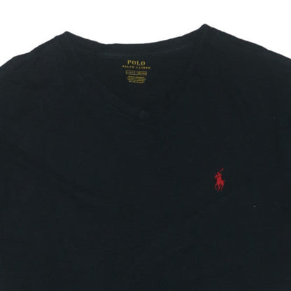 Ralph Lauren Men’s Black V-Neck Short Sleeve T-Shirt Size L
