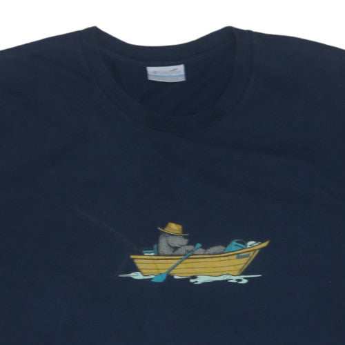 Columbia Men's Blue XL Outdoor Fishing Graphic T-Shirt