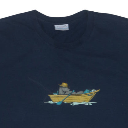 Columbia Men's Blue XL Outdoor Fishing Graphic T-Shirt