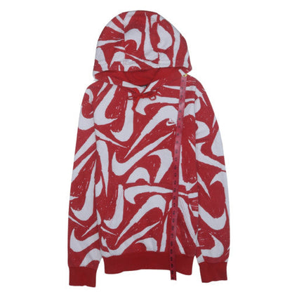 Nike Men's XS Red Pullover Graphic Hoodie Fleece Sweatshirt