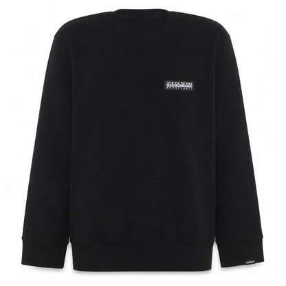 Napapijri Mens Black Logo Crew Neck Sweatshirt Size L