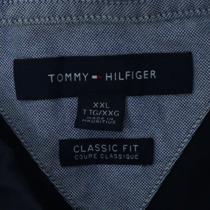 Tommy Hilfiger Men’s Blue 2XL Classic Fit Short Sleeve Button-Up Shirt