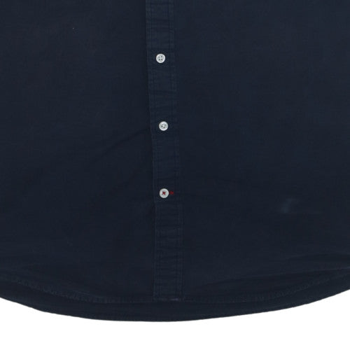 Tommy Hilfiger Men’s Blue 2XL Classic Fit Short Sleeve Button-Up Shirt