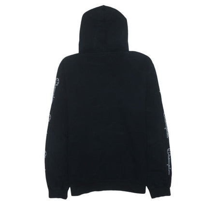 Champion Men's Black Pullover Hoodie L Regular Fit Logo Fleece