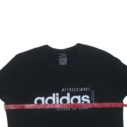 Adidas Men's Black Logo Sports T-Shirt Size M