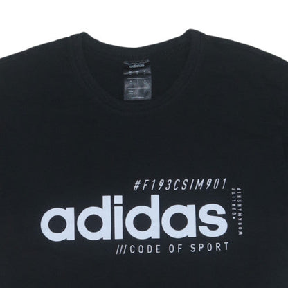 Adidas Men's Black Logo Sports T-Shirt Size M