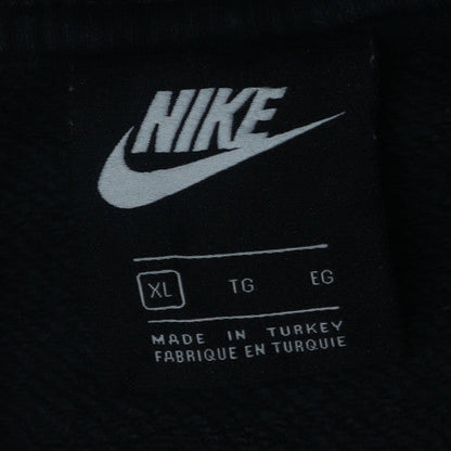 Nike Women Black XL Pullover Sweatshirt with Logo Print