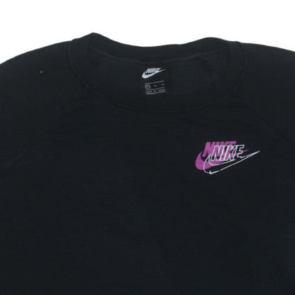 Nike Women Black XL Pullover Sweatshirt with Logo Print