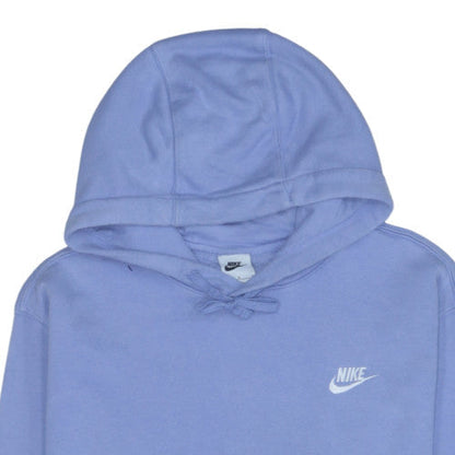 Nike Women Purple Pullover Hoodie L Cotton Blend Casual Sweatshirt