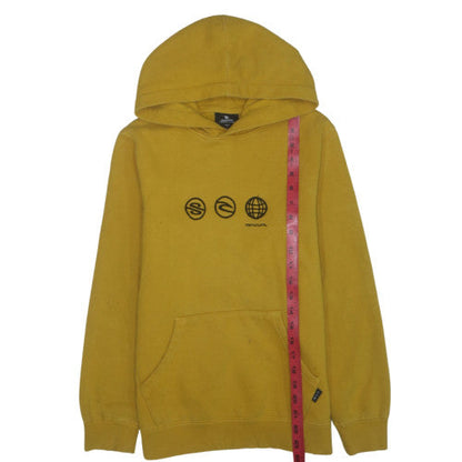 Rip Curl Womens Yellow Pullover Hoodie Size 12 Cotton Blend