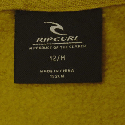 Rip Curl Womens Yellow Pullover Hoodie Size 12 Cotton Blend