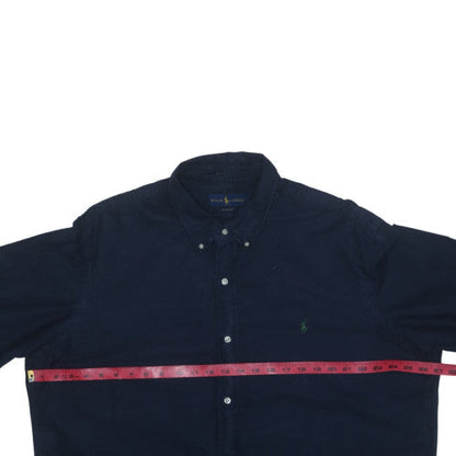 Ralph Lauren Men's Blue Classic Fit Cotton Button-Down Shirt 2XL