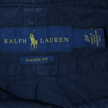 Ralph Lauren Men's Blue Classic Fit Cotton Button-Down Shirt 2XL