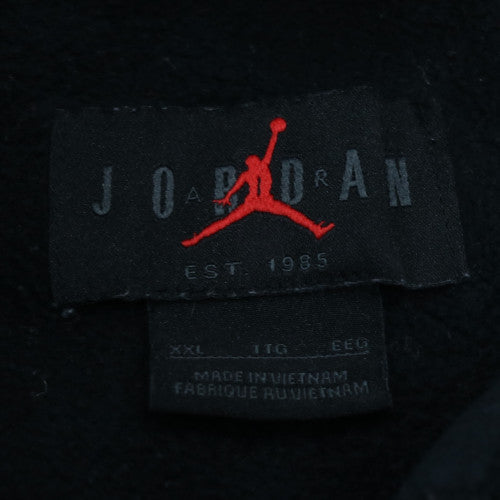 Jordan Unisex Black XXL Pullover Hoodie Fleece Cotton Blend