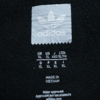 adidas Mens Black XL 1/2 Zip Fleece Sweatshirt Skateboarding Top