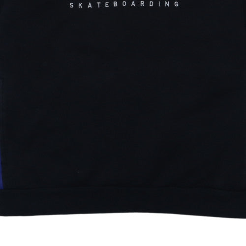adidas Mens Black XL 1/2 Zip Fleece Sweatshirt Skateboarding Top