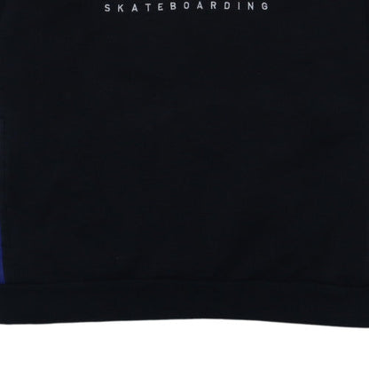 adidas Mens Black XL 1/2 Zip Fleece Sweatshirt Skateboarding Top