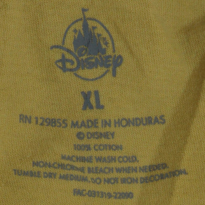 Disney Men’s Yellow Disneyland Resort Graphic T-Shirt XL Cotton