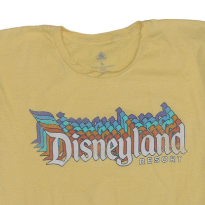 Disney Men’s Yellow Disneyland Resort Graphic T-Shirt XL Cotton