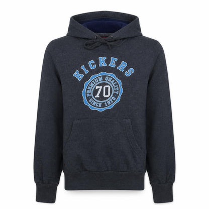 Kickers Men's Grey Pullover Hoodie S Logo Graphic Print