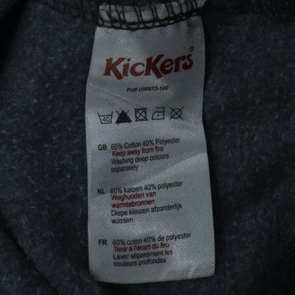 Kickers Men's Grey Pullover Hoodie S Logo Graphic Print