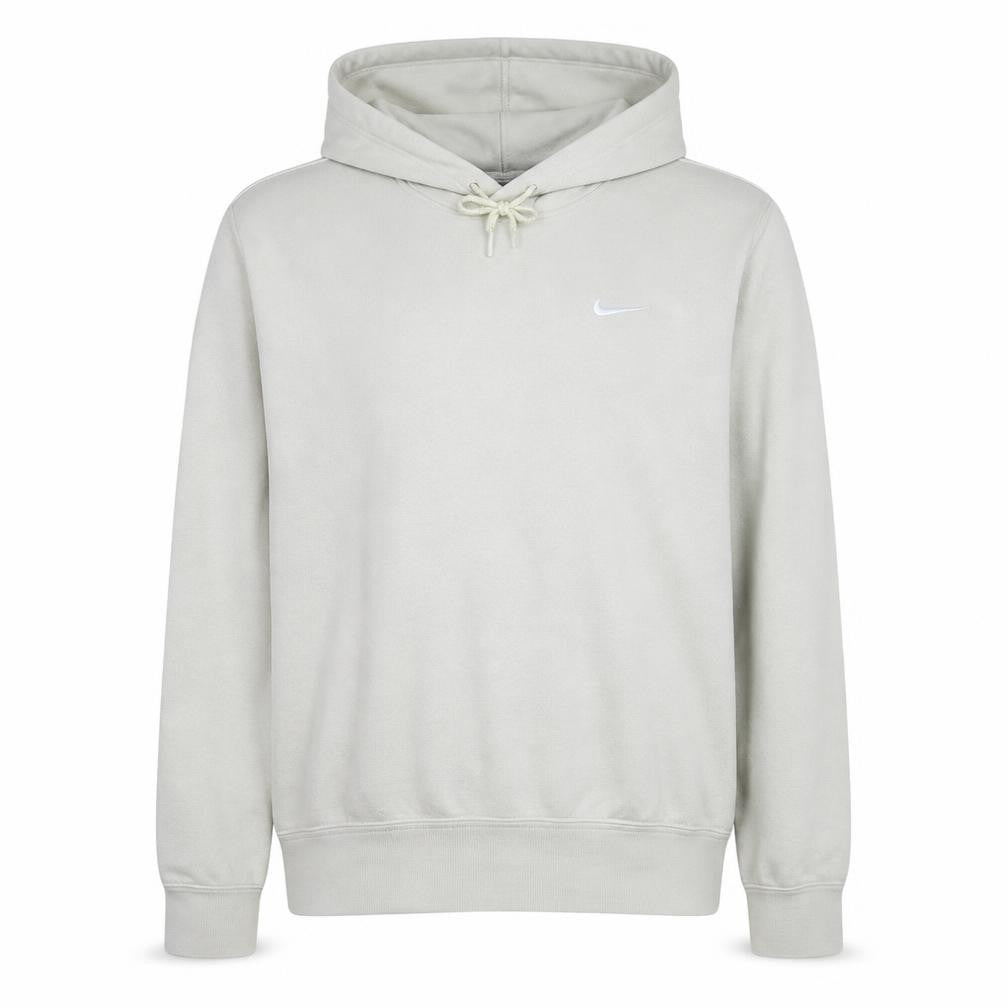 Nike Men Beige Pullover Hoodie Medium Fleece Long Sleeve Regular Fit