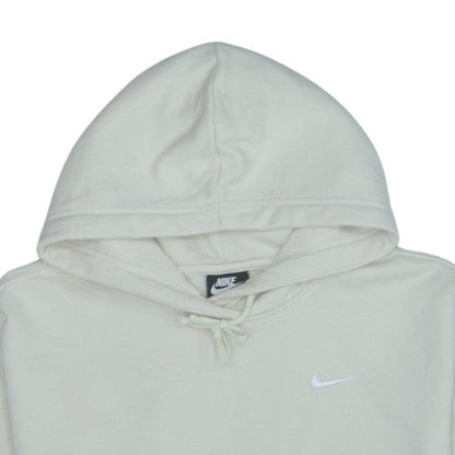 Nike Men Beige Pullover Hoodie Medium Fleece Long Sleeve Regular Fit
