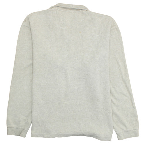 Chaps Men’s Beige 1/4 Zip Mock Neck Pullover Sweatshirt L