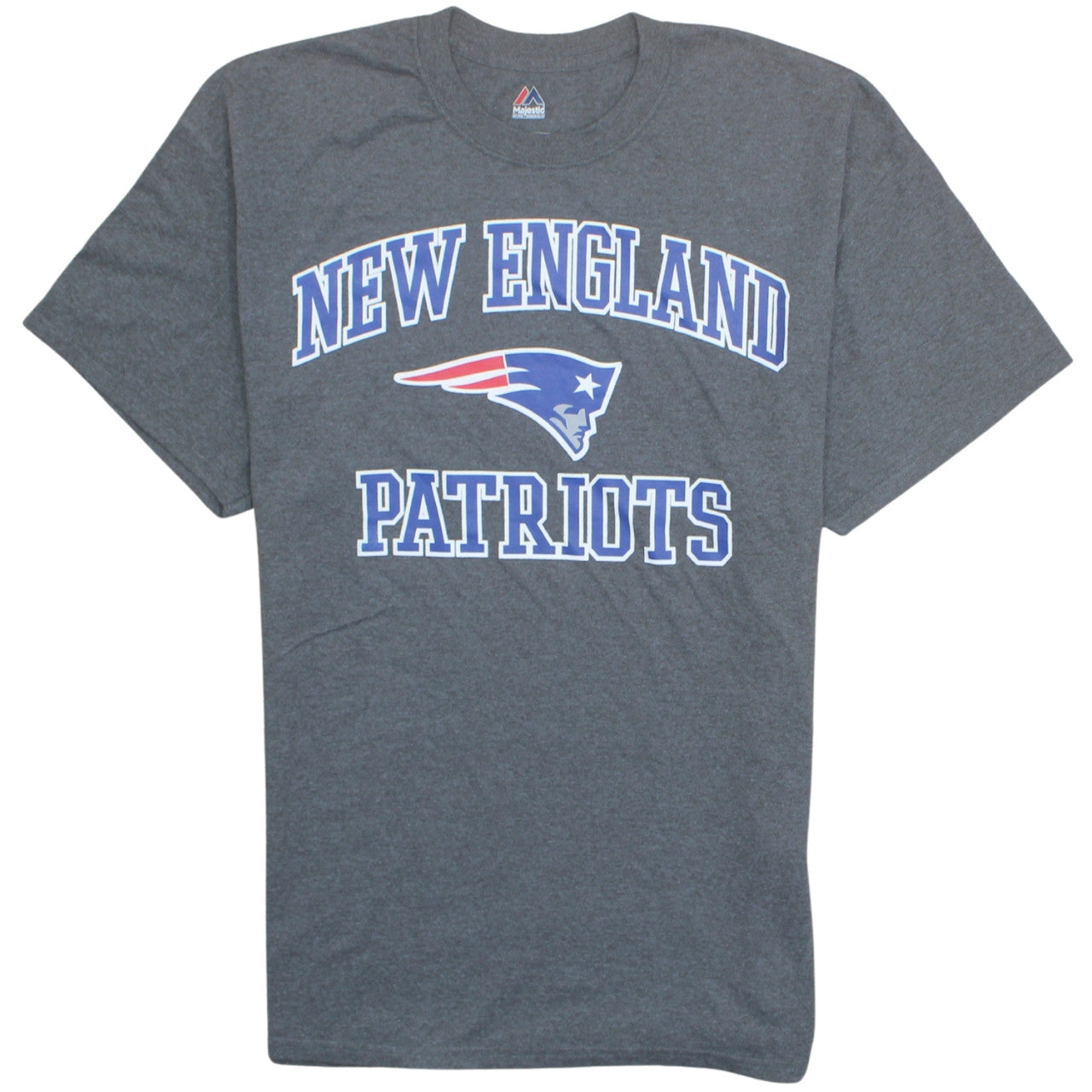 Majestic Men's Grey New England Patriots XL Graphic T-Shirt