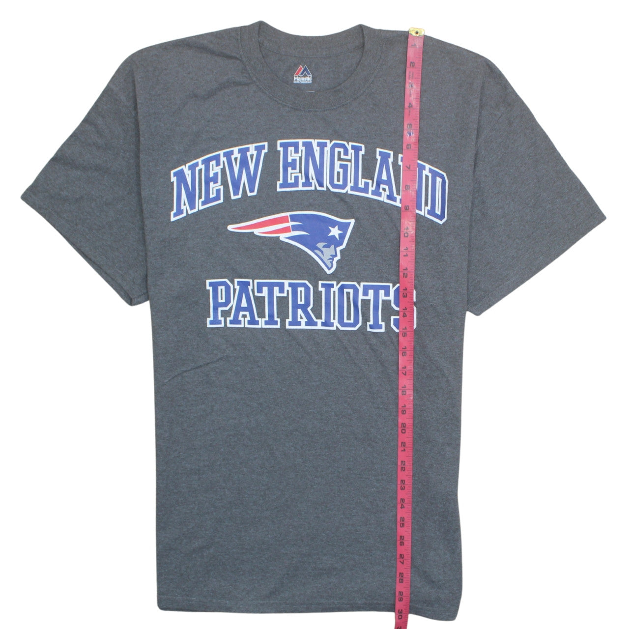 Majestic Men's Grey New England Patriots XL Graphic T-Shirt