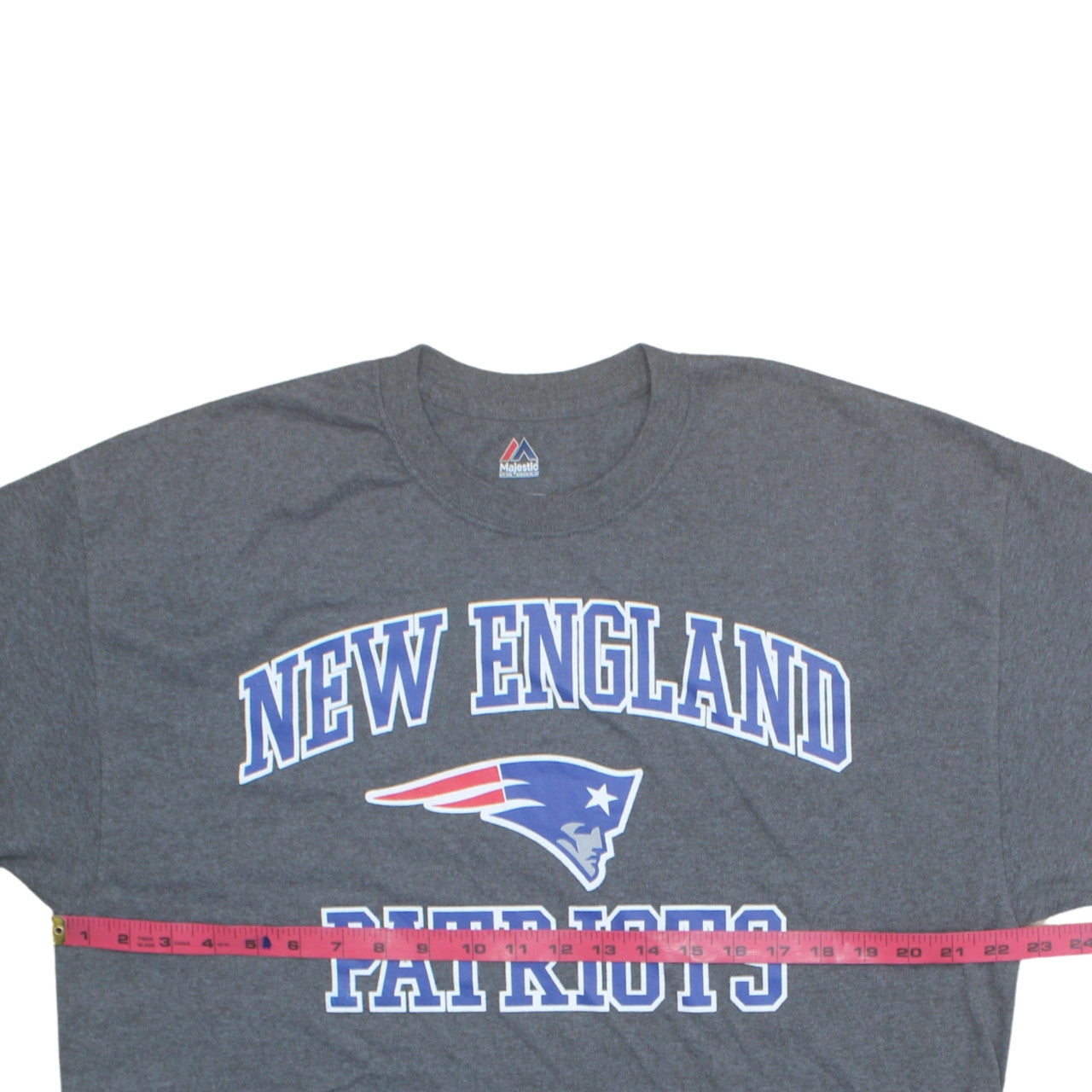 Majestic Men's Grey New England Patriots XL Graphic T-Shirt