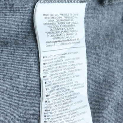 Nike Men’s Grey 1/2 Zip Hooded Sweatshirt M Fleece Logo