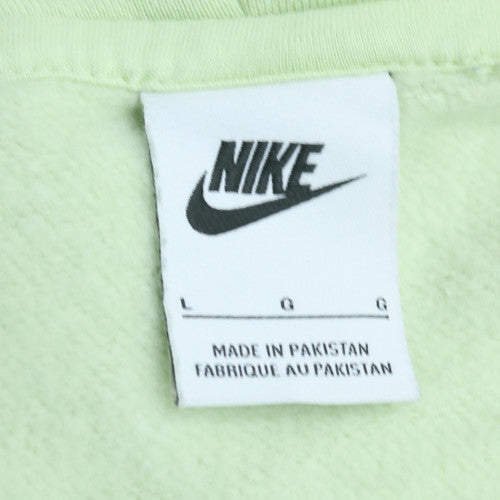Nike Womens Green Pullover Hoodie Size L Cotton Blend Sweatshirt
