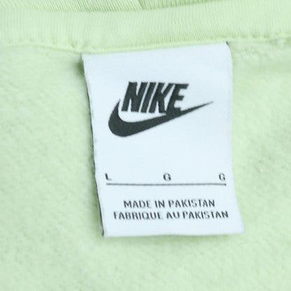 Nike Womens Green Pullover Hoodie Size L Cotton Blend Sweatshirt