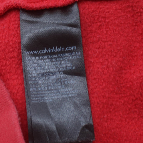 Calvin Klein Jeans Men's Red Small Pullover Logo Sweatshirt