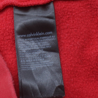 Calvin Klein Jeans Men's Red Small Pullover Logo Sweatshirt