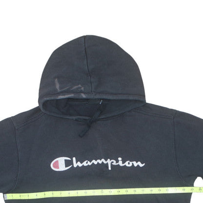 Champion Men's Black Pullover Hoodie L Embroidered Logo Sportswear