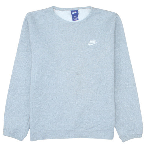 Nike Men's Grey Logo Crew Neck Sweatshirt Size M