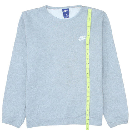 Nike Men's Grey Logo Crew Neck Sweatshirt Size M