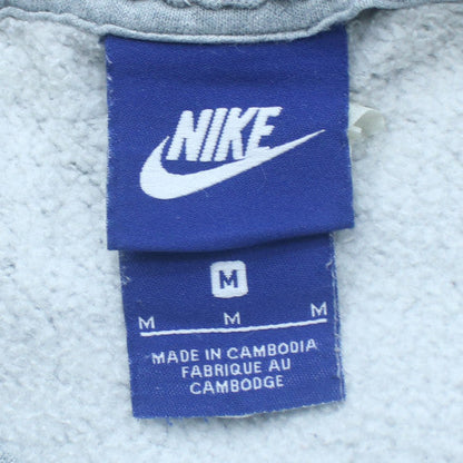 Nike Men's Grey Logo Crew Neck Sweatshirt Size M