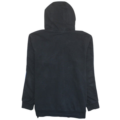 Adidas Men's Black XL Full Zip Hoodie with Blue Logo Detail