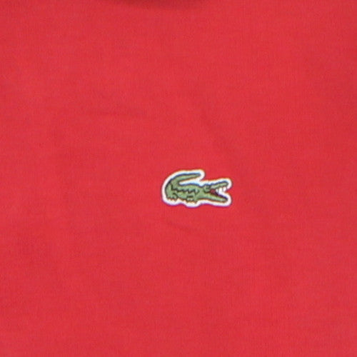 Lacoste Men's Red XL Collared 1/2 Zip Cotton Sweatshirt