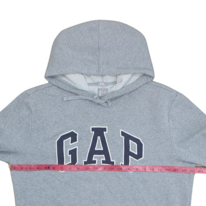 GAP Men’s Grey Pullover Hoodie Large Logo Fleece Sweatshirt