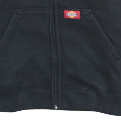 Dickies Womens Black Full Zip Hoodie Medium Fleece Lined Workwear