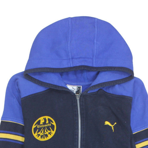 Puma Men's Blue Full Zip Hoodie Eintracht Volleyball S 100% Cotton