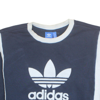 Adidas Womens Navy Sweatshirt Size 12 Crew Neck Logo Pullover
