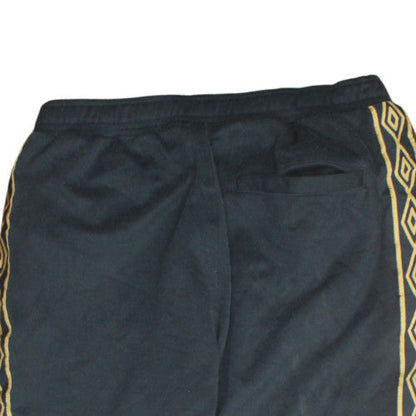 Umbro Men's Black L Fleece Track Pants with Side Stripe