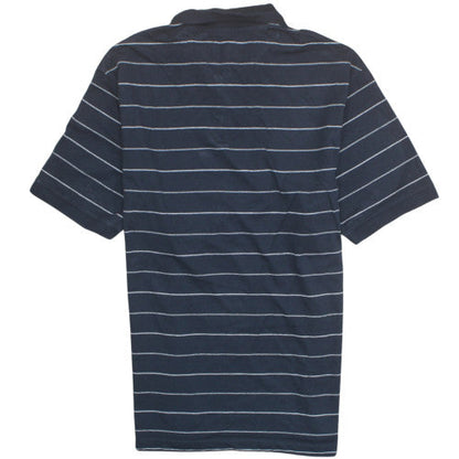 Chaps Men's Navy Blue Striped Cotton Polo Shirt XXL Classic Fit