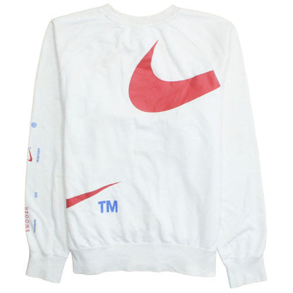 Nike Men's White Graphic Logo Pullover Sweatshirt M