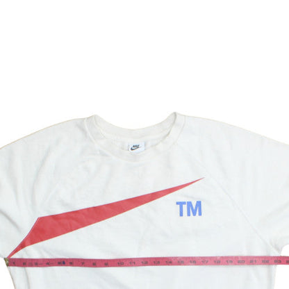 Nike Men's White Graphic Logo Pullover Sweatshirt M